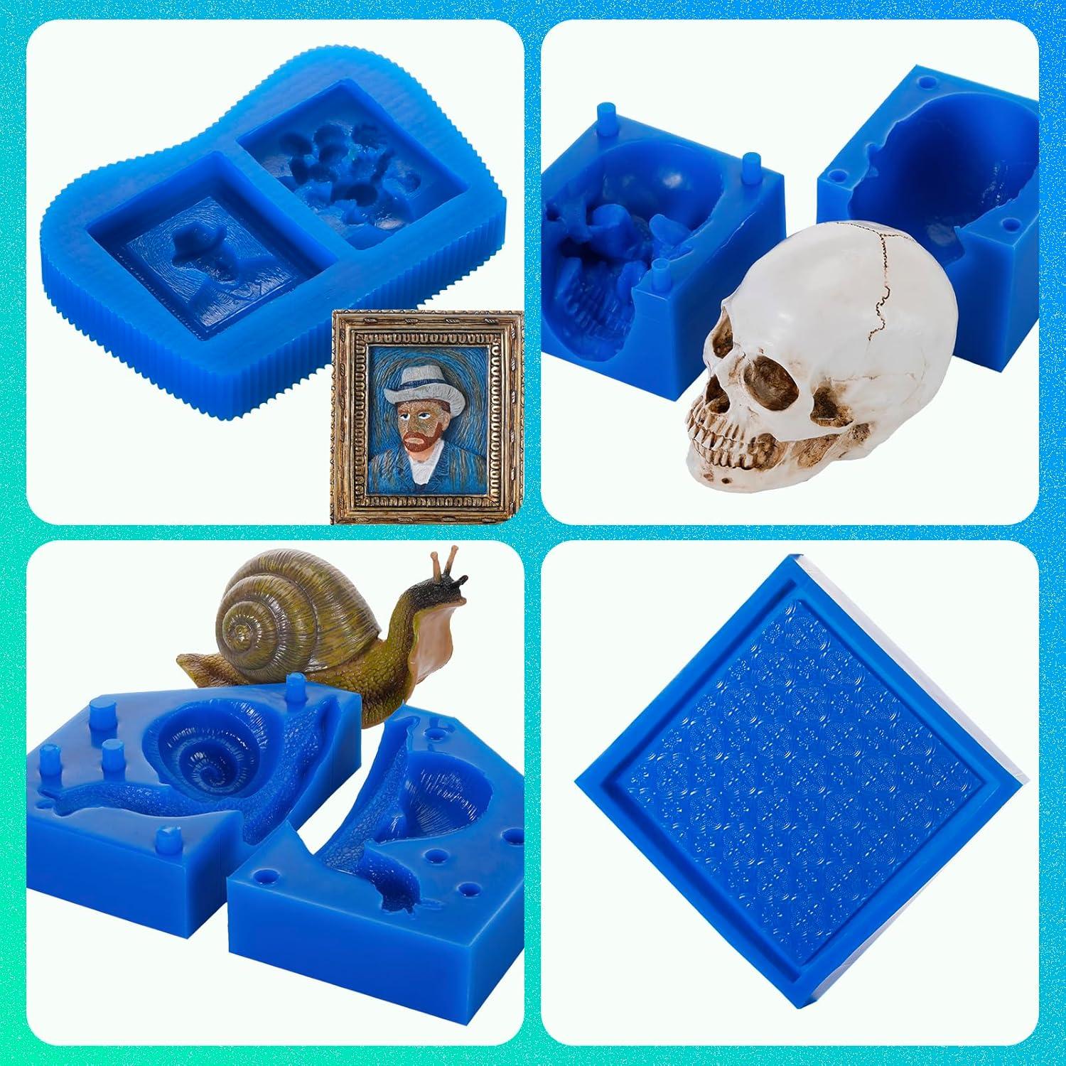 Kit de Moldes de Silicona BBDINO 30A 2 Galones Azul Zafiro