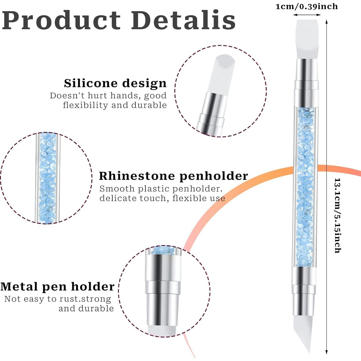 Juego de 5 Herramientas de Escultura para Uñas Silicona