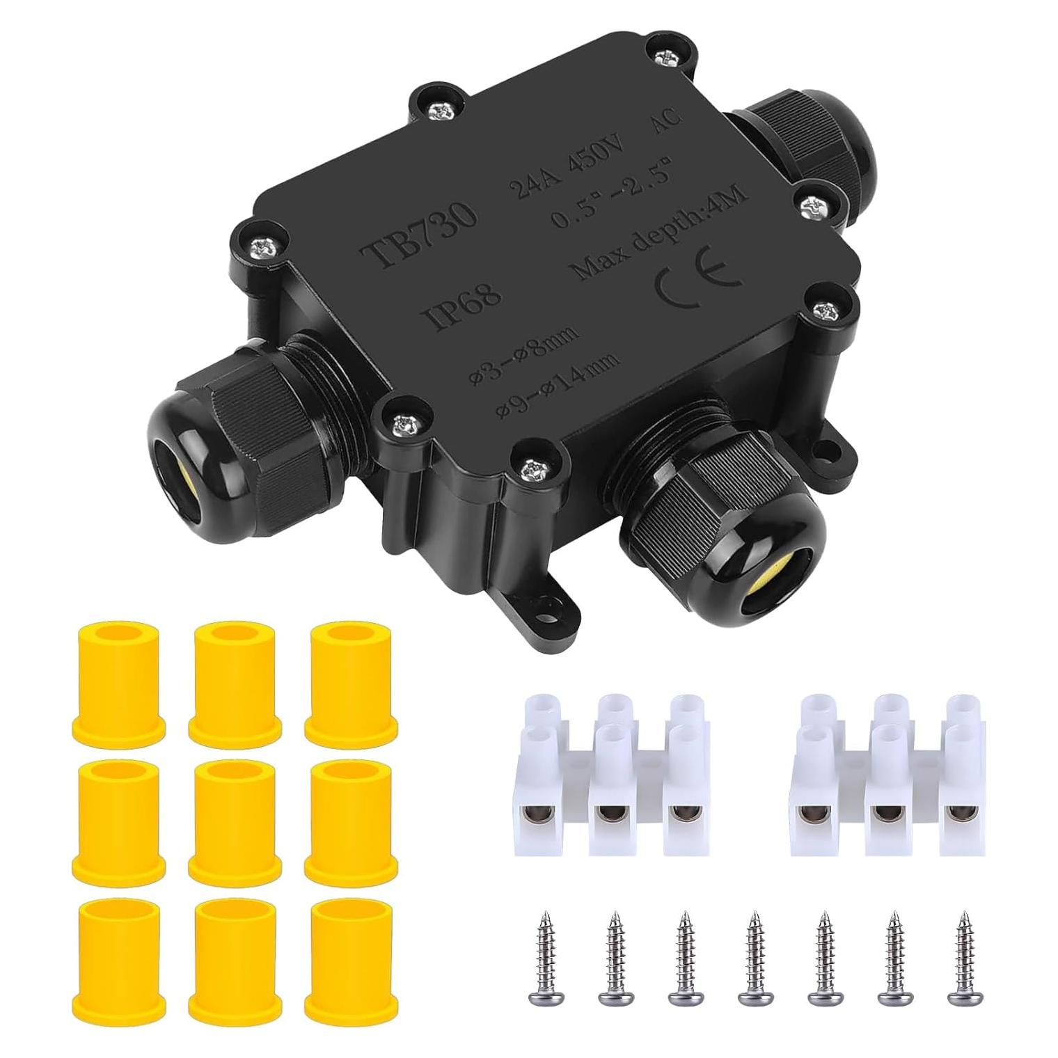 Caja de Conexiones Impermeable SZFUDIGO T de 3 Vías IP68