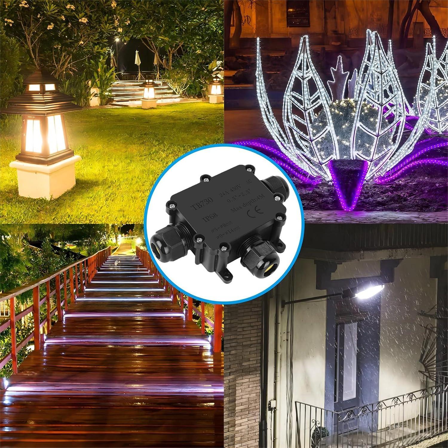 Caja de Conexiones Impermeable SZFUDIGO T de 3 Vías IP68