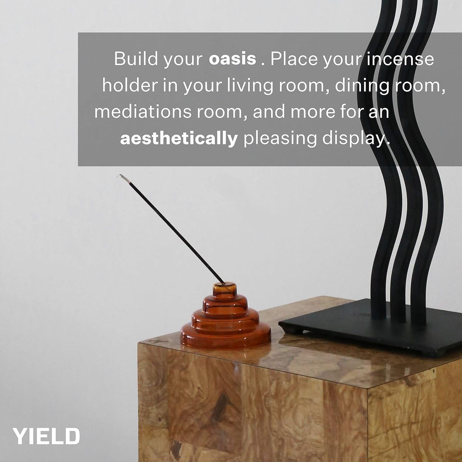 Soporte de Incienso Yield Design - Vidrio Transparente - 8.89 cm