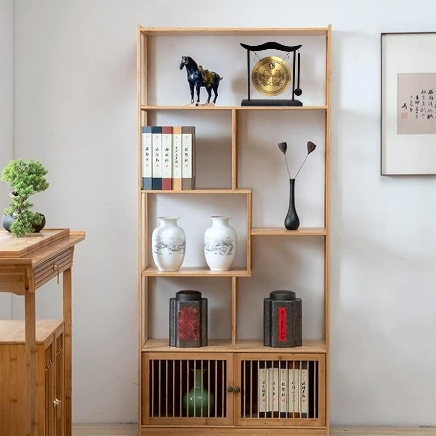 Gong de Latón Feng Shui FH1303 Zen 19x5x20cm Decoración