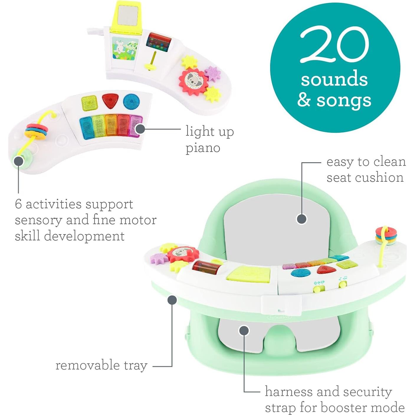 Infantino Asiento 3 en 1 Menta - Actividades y Booster