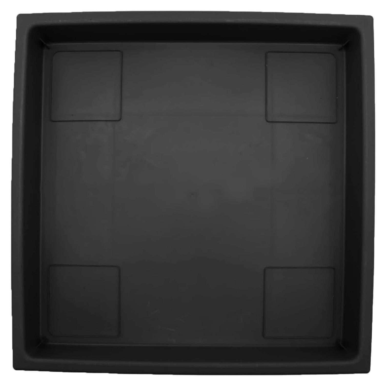 Plato Cuadrado para Maceta The HC Companies 28 cm Negro