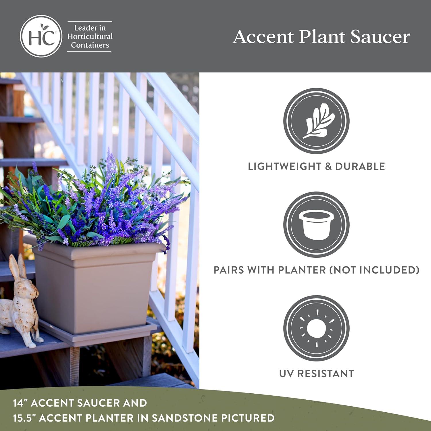 Plato Cuadrado para Maceta The HC Companies 28 cm Negro