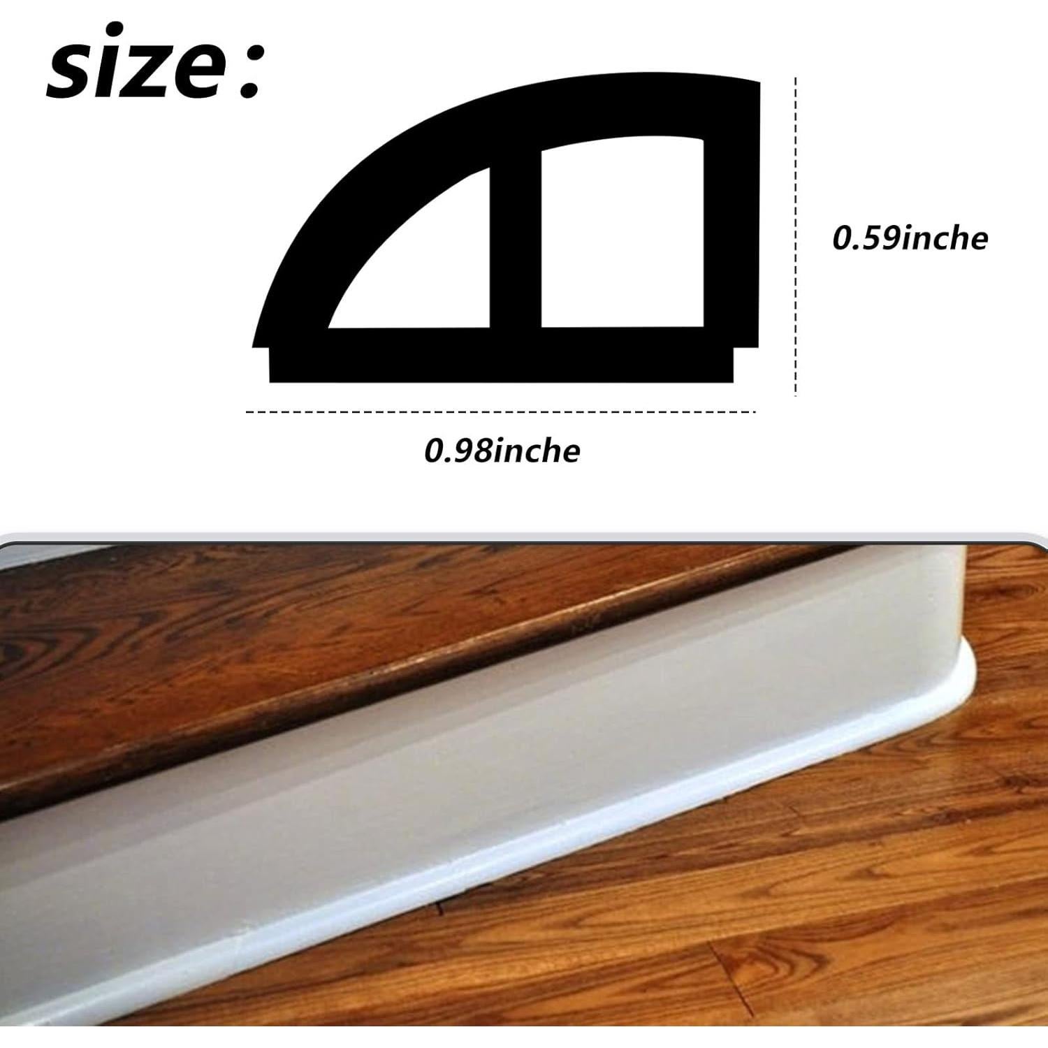 Moldura de Suelo Flexible Raycity 250 cm Caucho Blanco