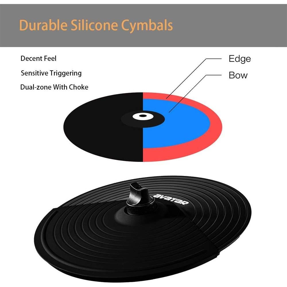 Cymbal de doble zona 10 cm HXW con choke y accesorios