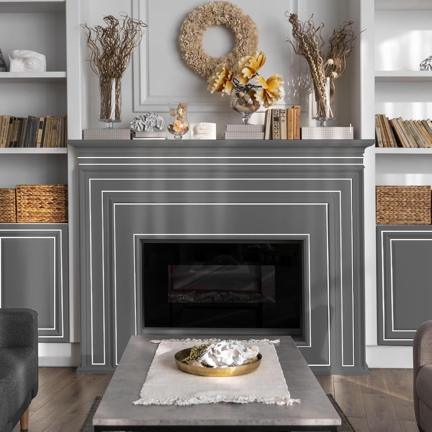 Moldura Autoadhesiva Flexible JSIWOTH 6.1m Blanco Pintable