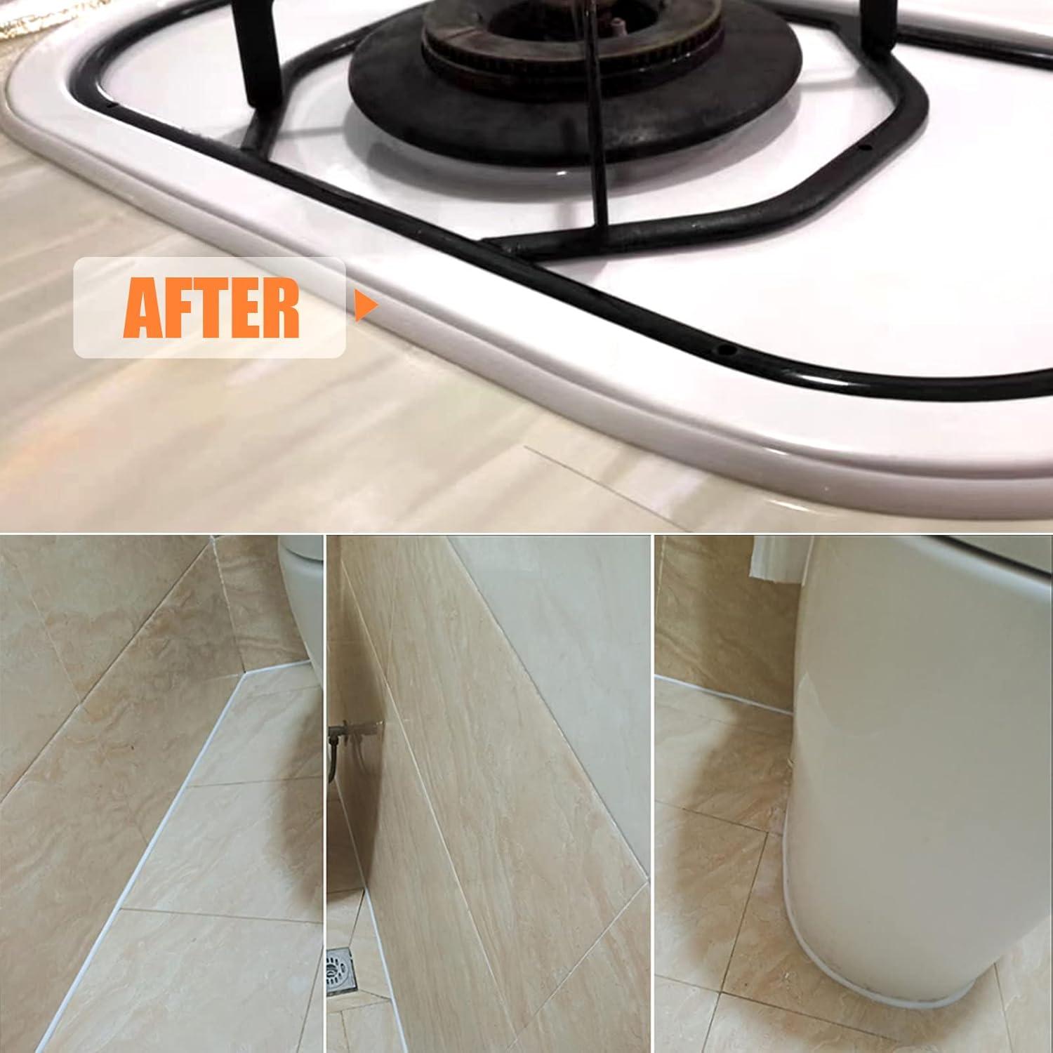 Cinta de Sellado Autoadhesiva WOLAIYE 7.5mm Blanca para Baño