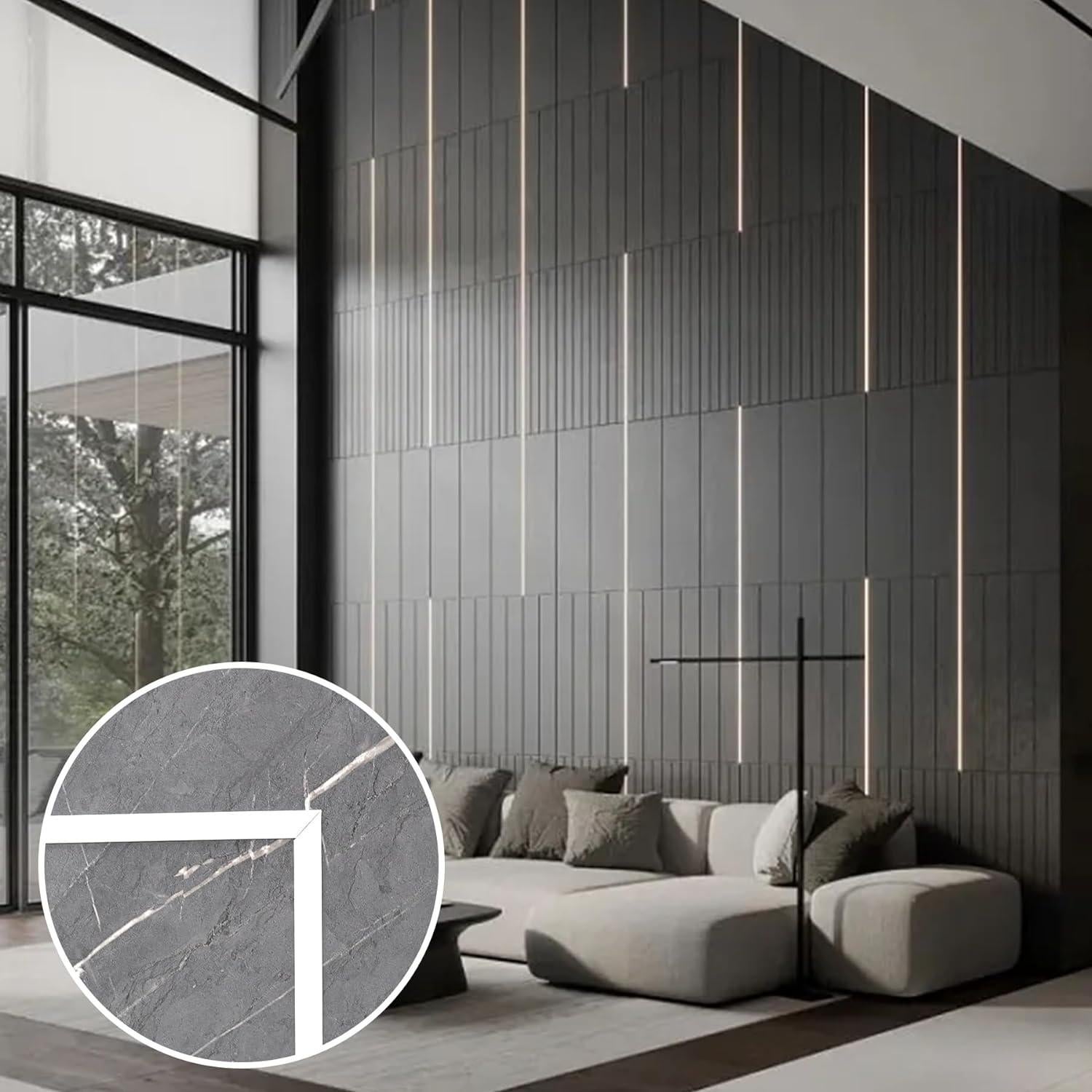 Moldura Autoadhesiva Trimold Blanca 5m x 6.6cm PVC Flexible