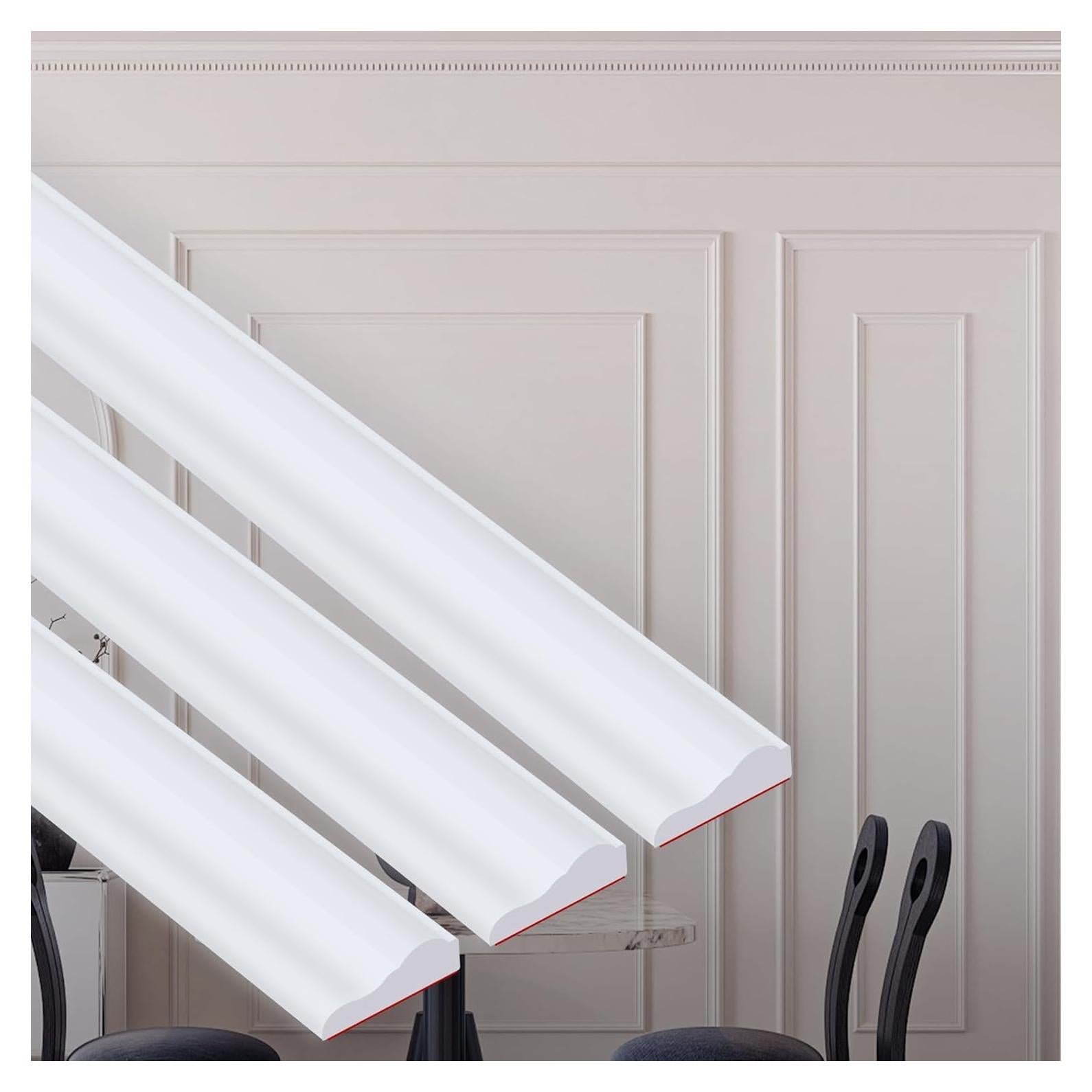 Moldura de Riel de Silla Autoadhesiva TPE Blanca 2.99m