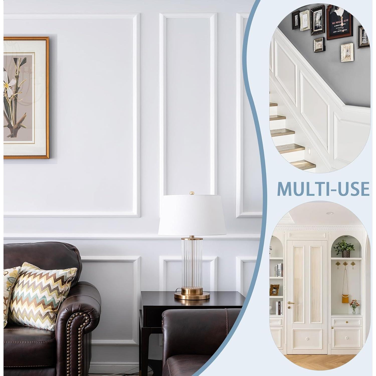 Moldura de Riel de Silla Autoadhesiva TPE Blanca 2.99m