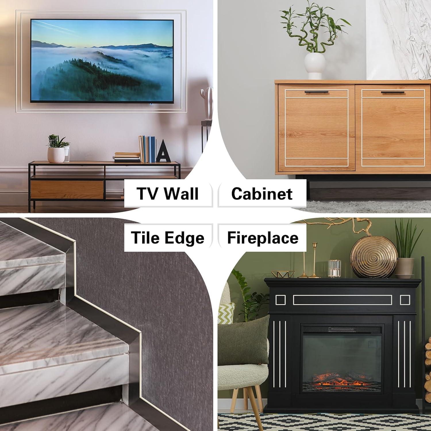 Moldura Autoadhesiva JSIWOTH 2.99 m Blanca Pintable Flexible