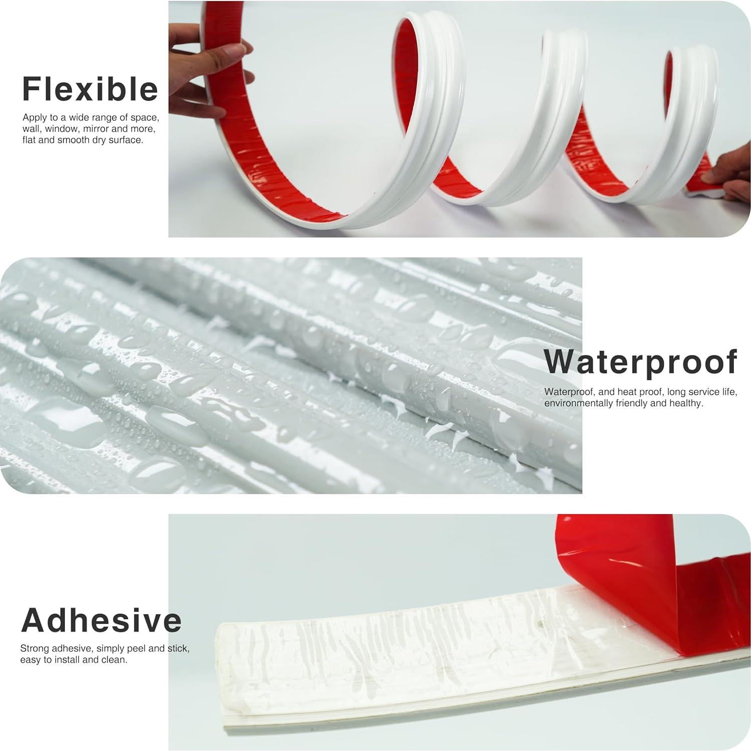 Tira de Caulk Autoadhesiva COLAMO 5m Blanca para Interiores