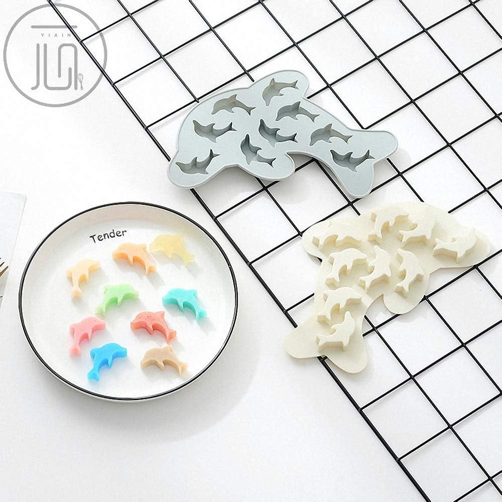 Molde de Silicona para Caramelo y Hielo HiParty Delfín 2 Pcs