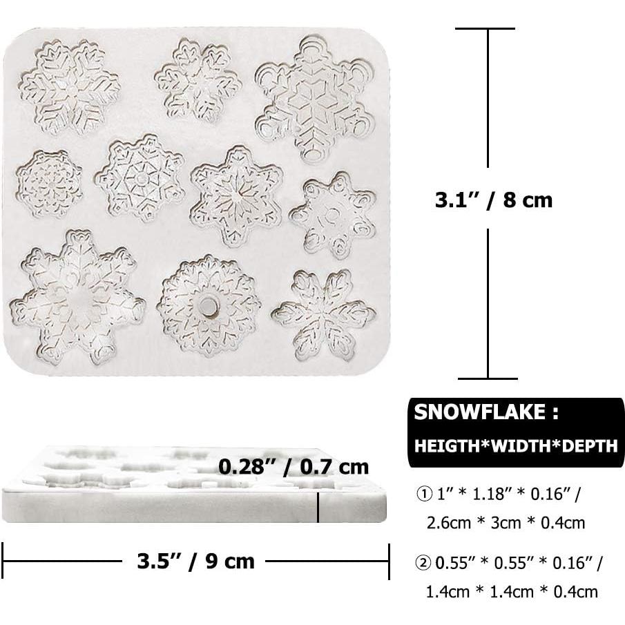 Moldes de Silicona CNYMANY 20 Cavidades Copo de Nieve Navidad