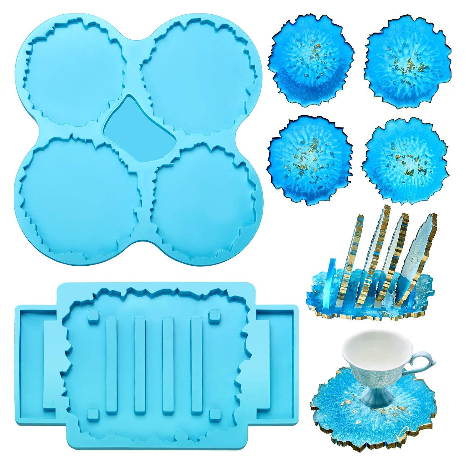 Juego de Moldes de Resina Patelai para Posavasos y Soporte