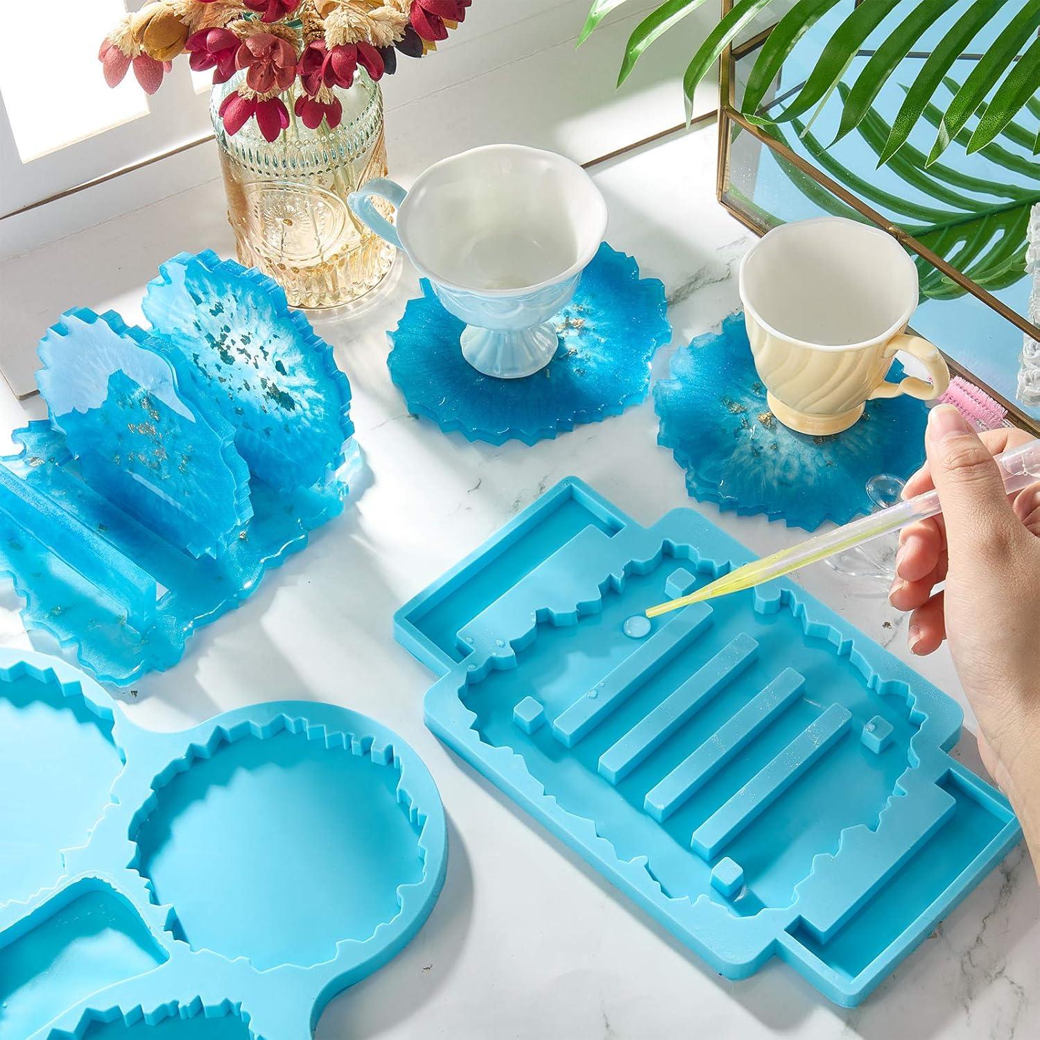 Juego de Moldes de Resina Patelai para Posavasos y Soporte