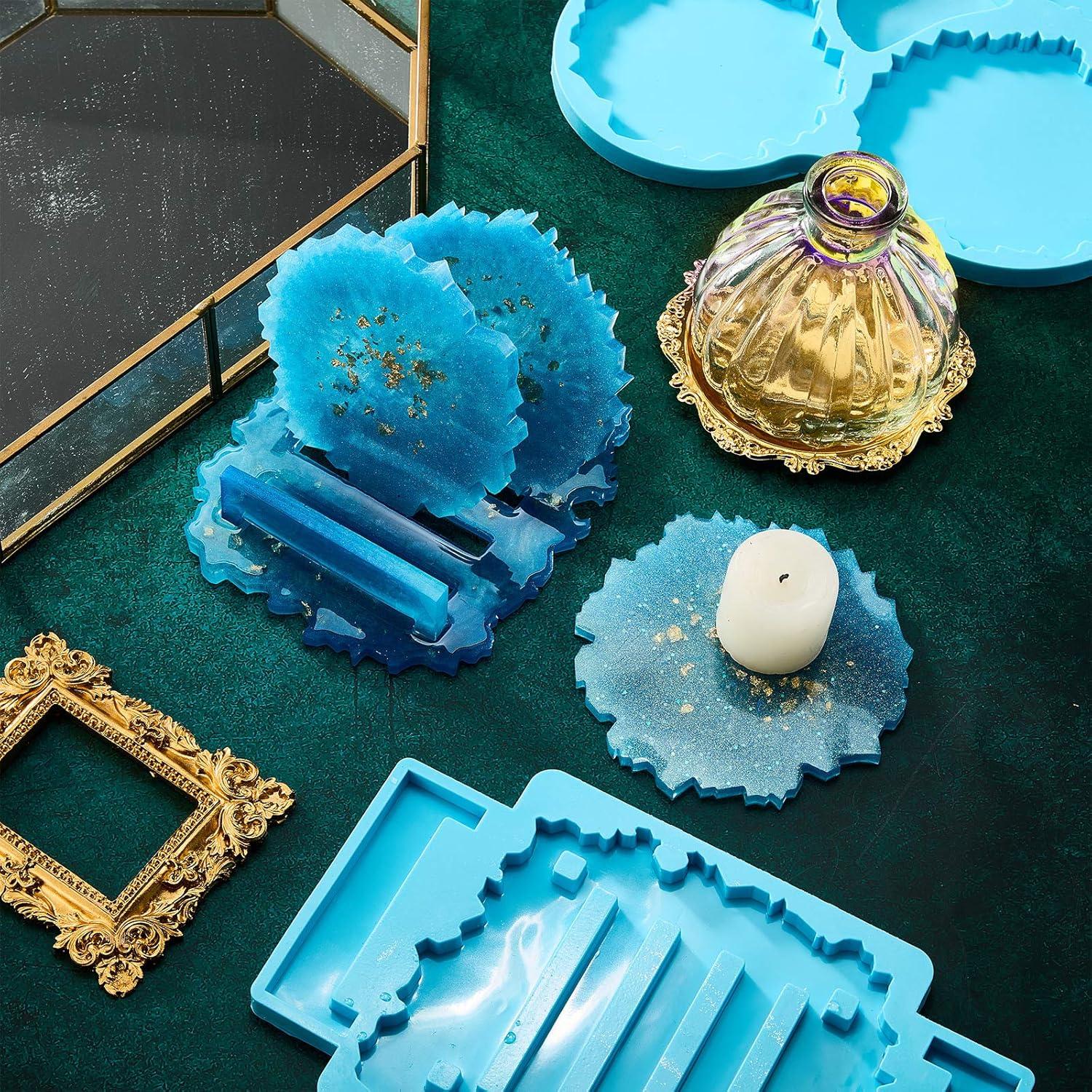 Juego de Moldes de Resina Patelai para Posavasos y Soporte