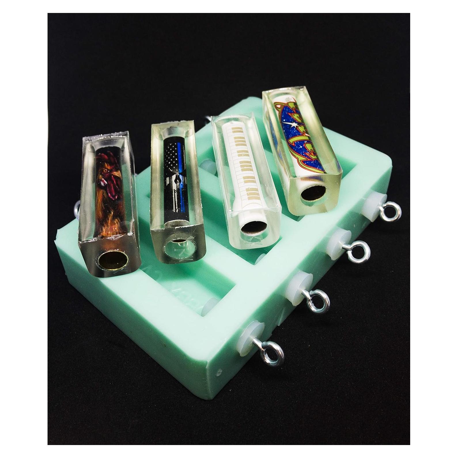 Matriz de Silicona 4 Cavidades Hobby-Cast para Tubos 30 Cal.