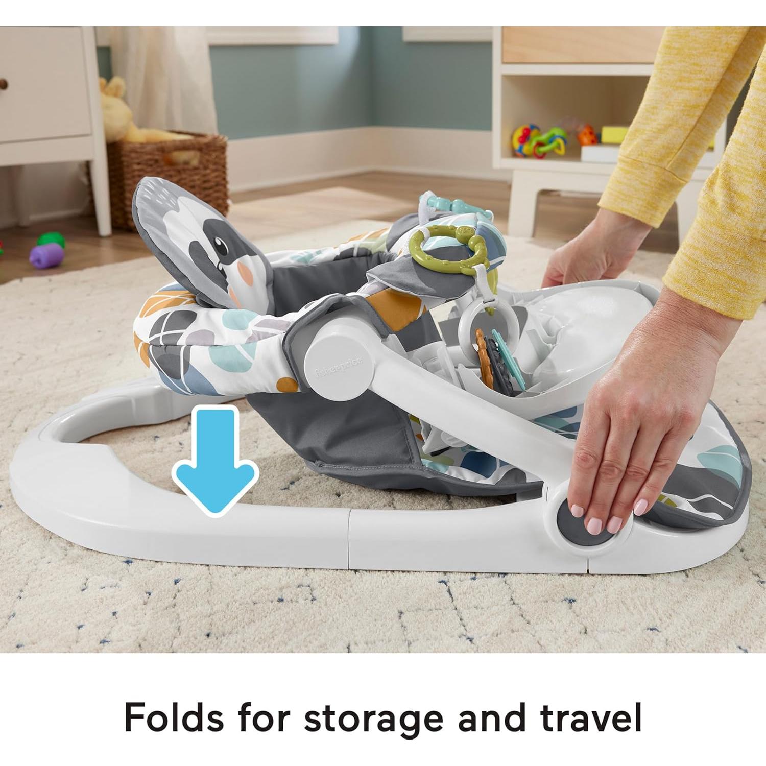 Silla de Piso Portátil para Bebés Fisher-Price Perezoso