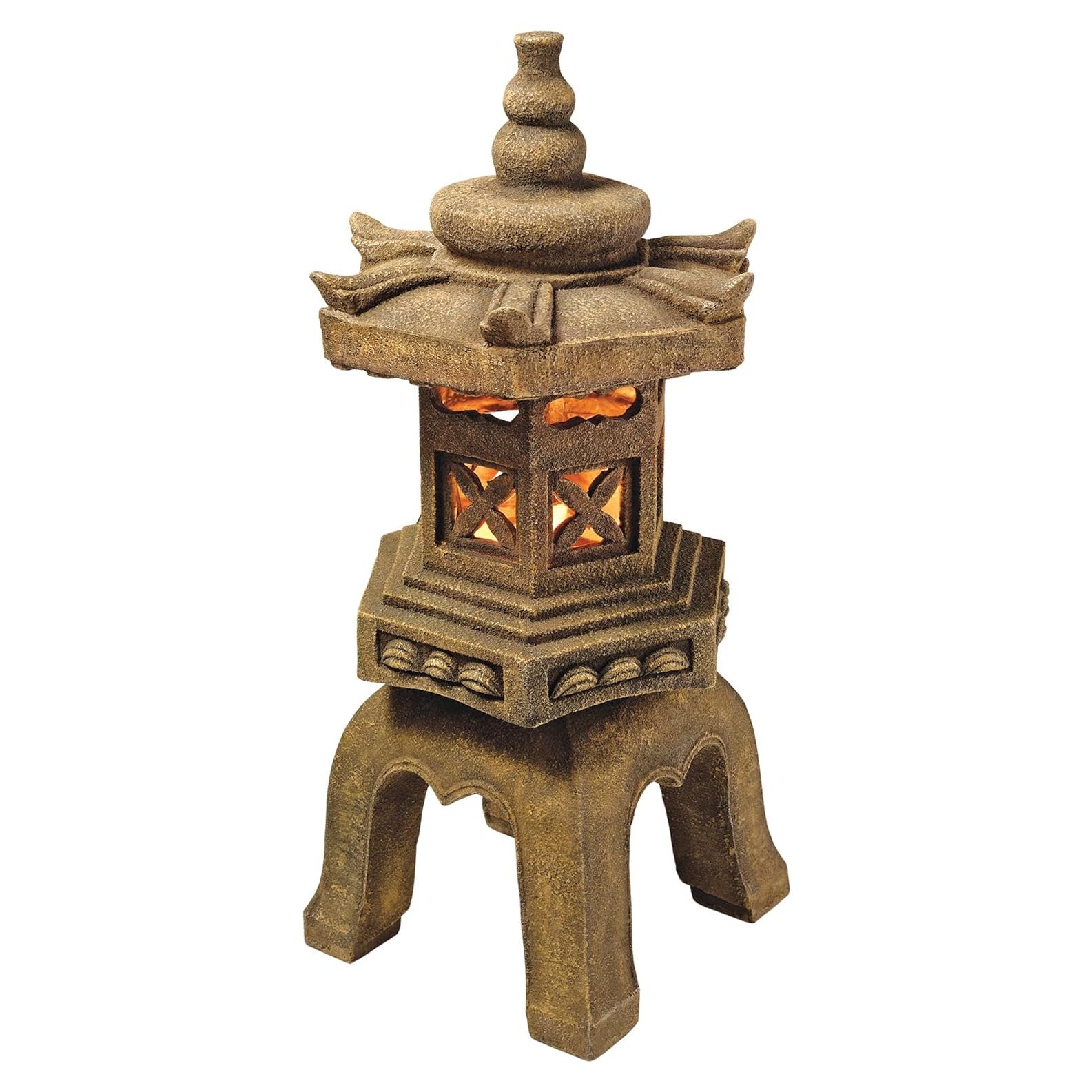 Estatua de Jardín Linterna Pagoda Sagrada Design Toscano 68.58 cm