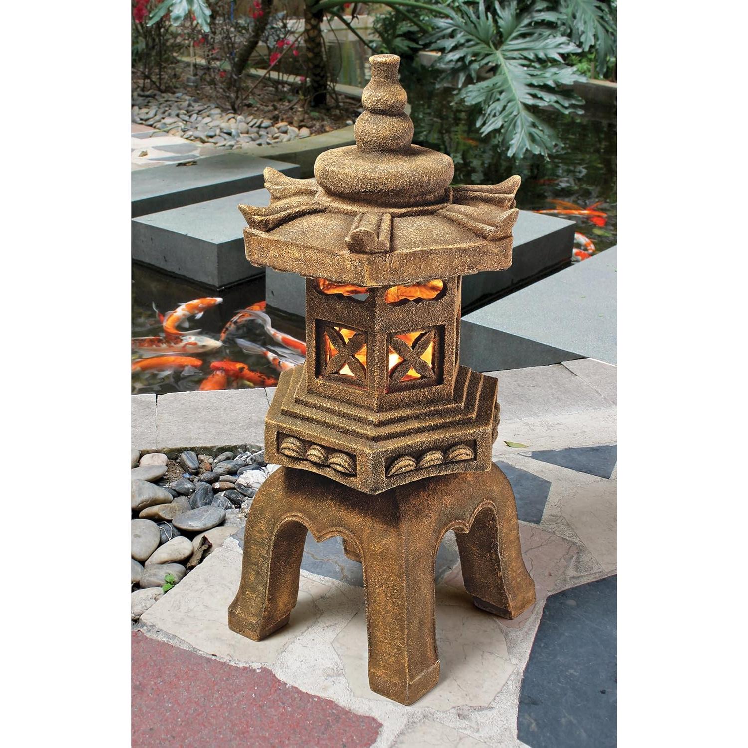 Estatua de Jardín Linterna Pagoda Sagrada Design Toscano 68.58 cm