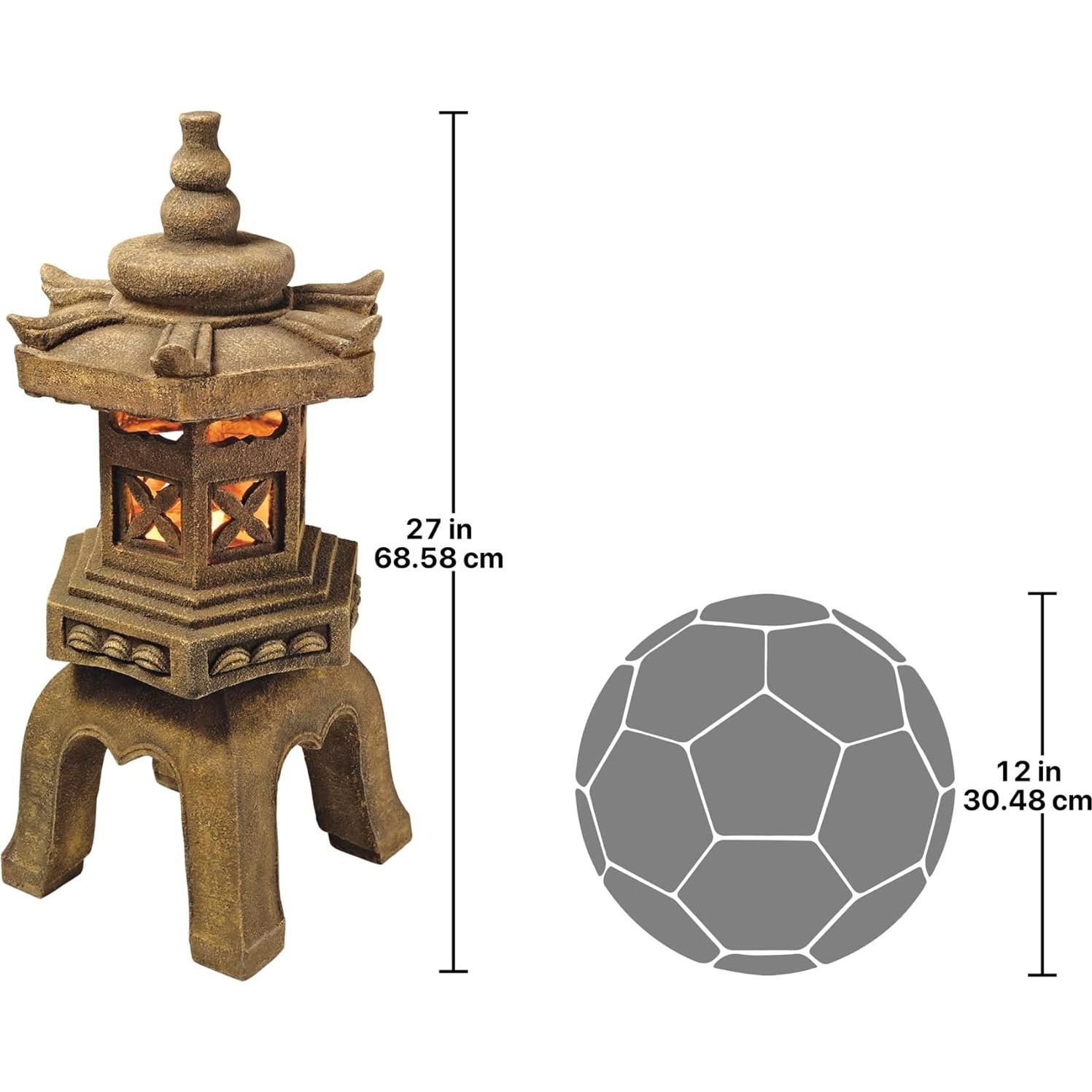 Estatua de Jardín Linterna Pagoda Sagrada Design Toscano 68.58 cm