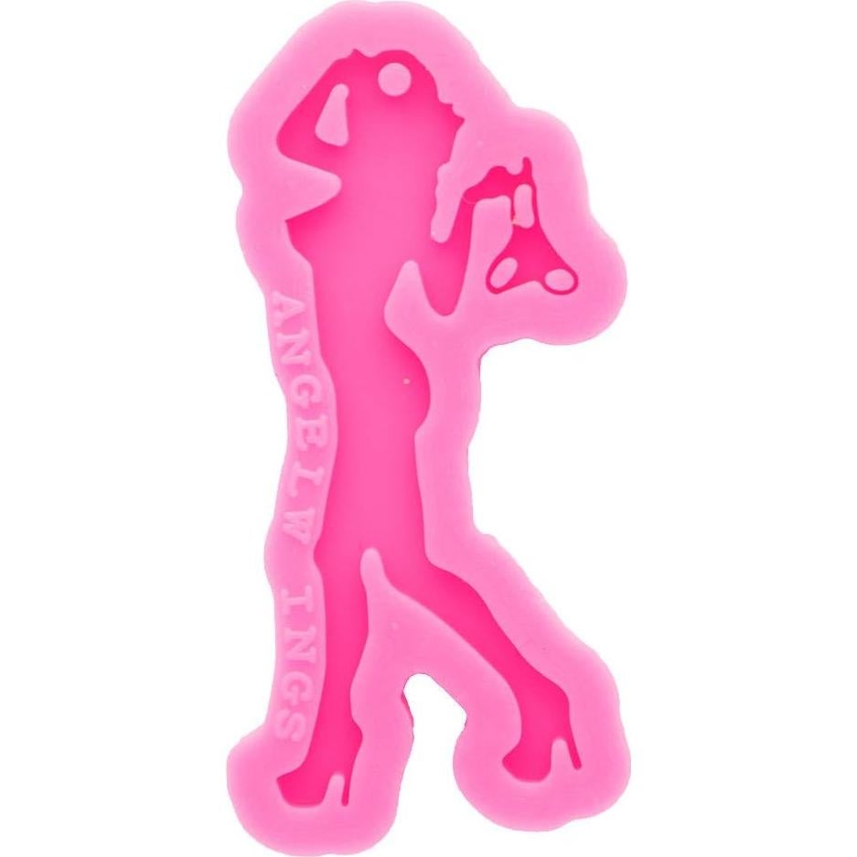 Molde de Silicona para Llaveros DIY Angel Wings Rosa