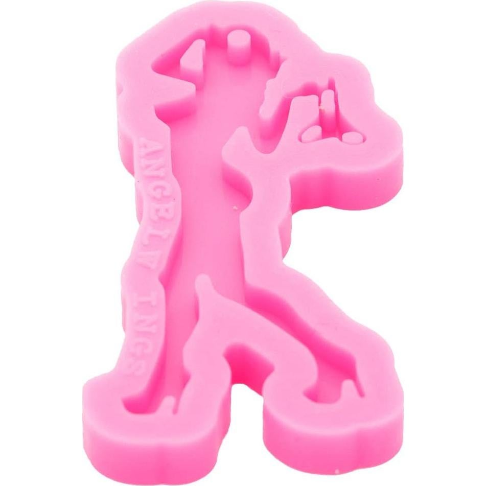 Molde de Silicona para Llaveros DIY Angel Wings Rosa