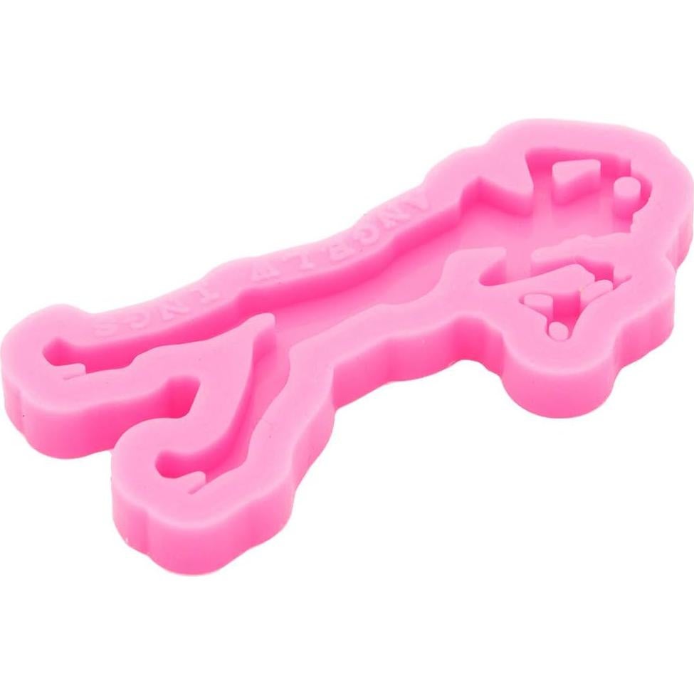 Molde de Silicona para Llaveros DIY Angel Wings Rosa