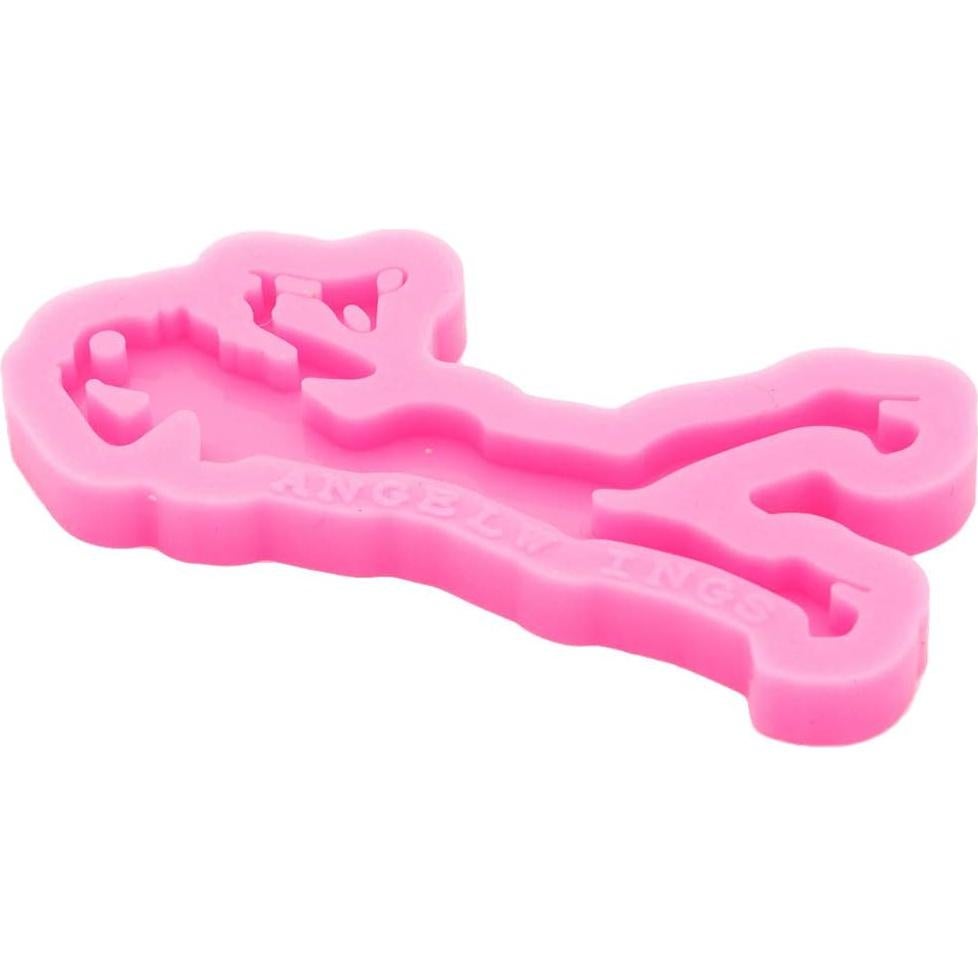 Molde de Silicona para Llaveros DIY Angel Wings Rosa