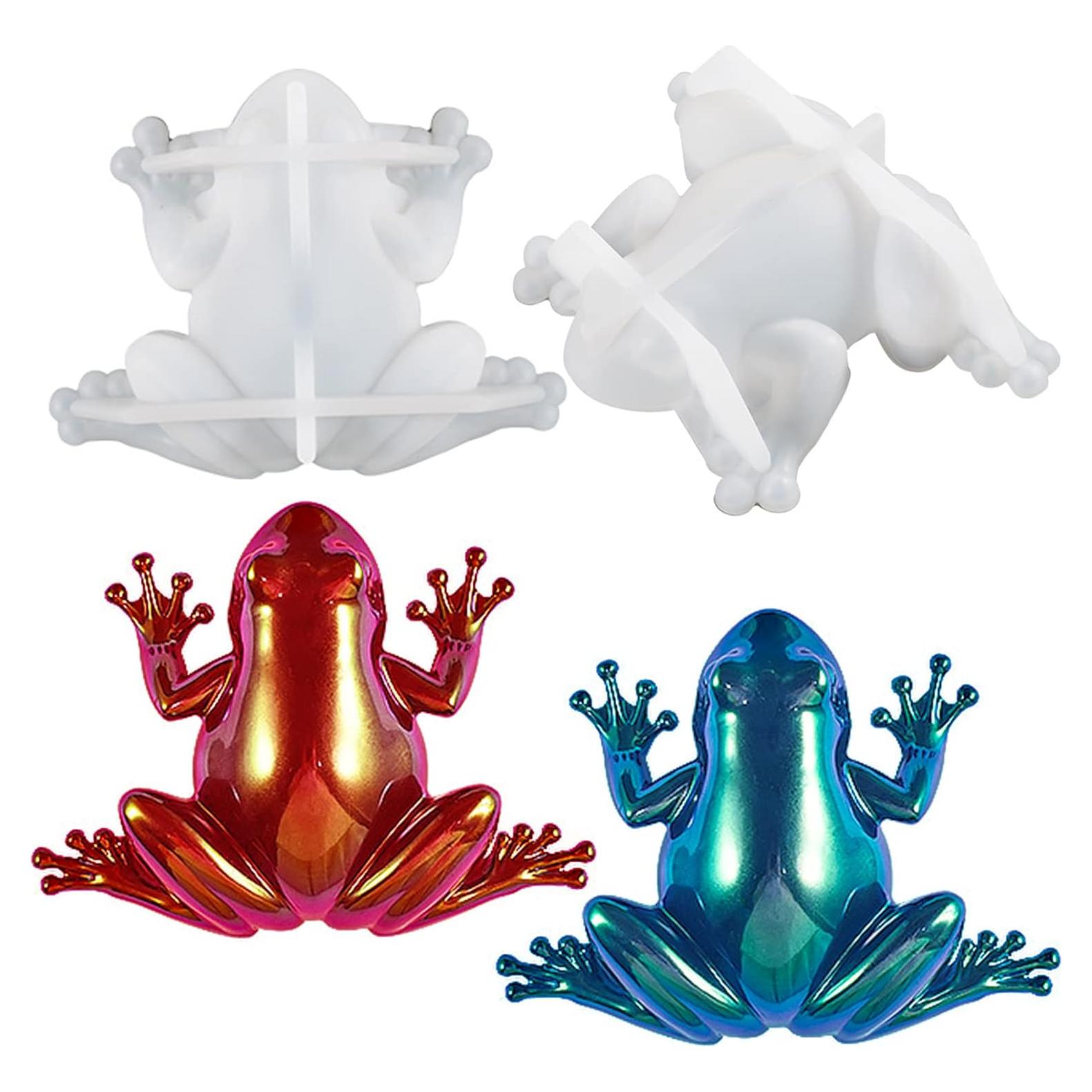Moldes de Silicona de Rana 2Pcs Japleed para Resina DIY