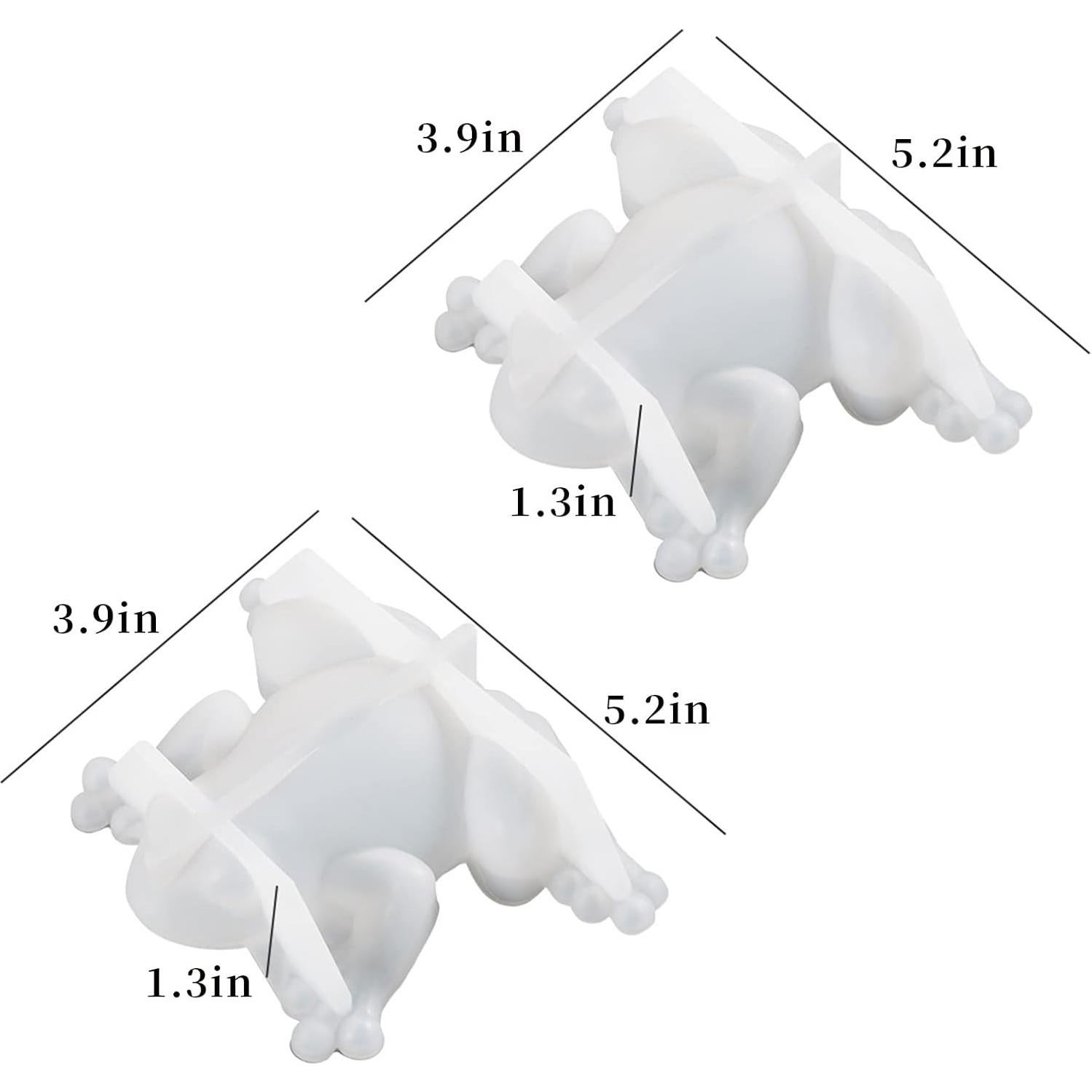 Moldes de Silicona de Rana 2Pcs Japleed para Resina DIY