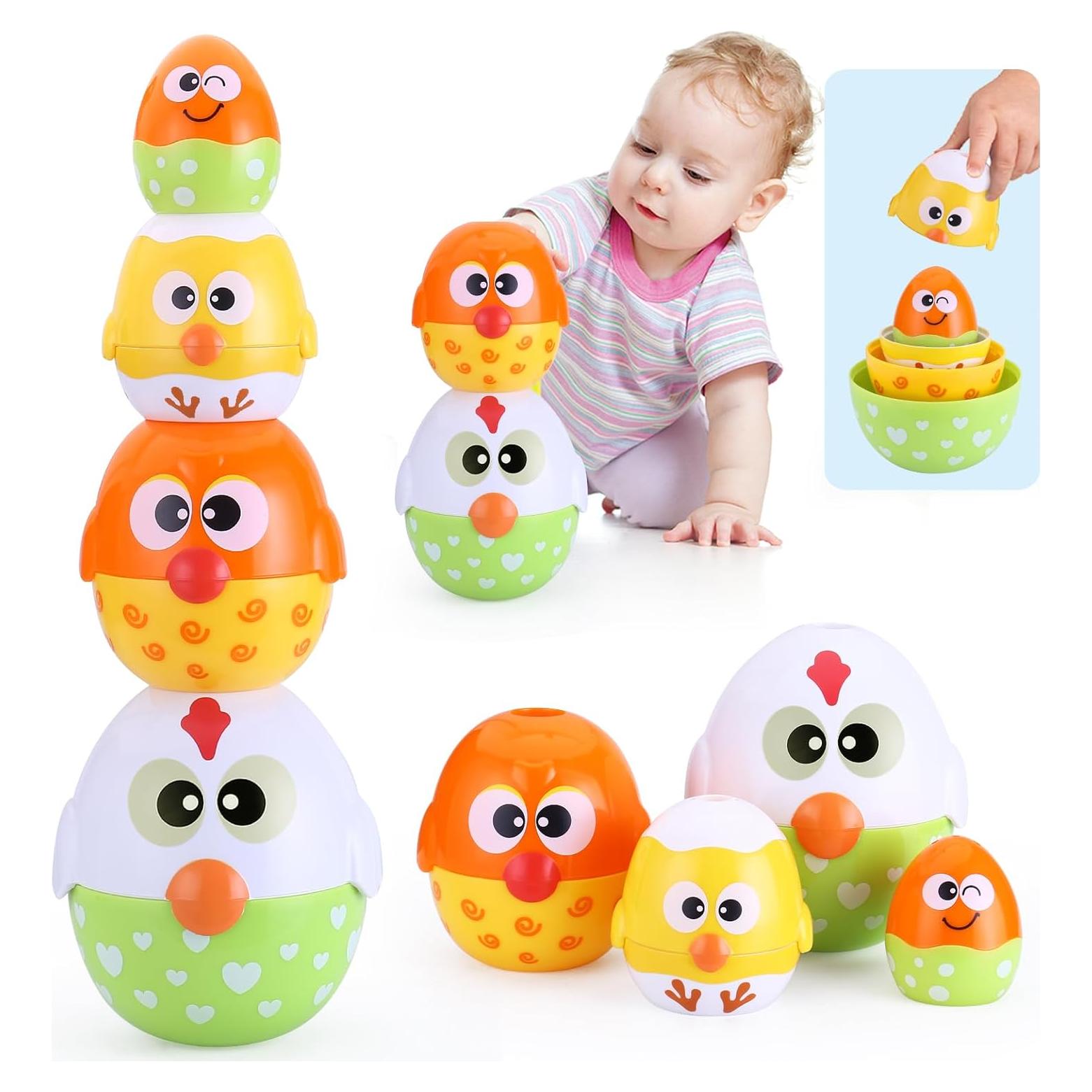MOONTOY Juguetes de Huevos Anidables para Niños 1-3 Años
