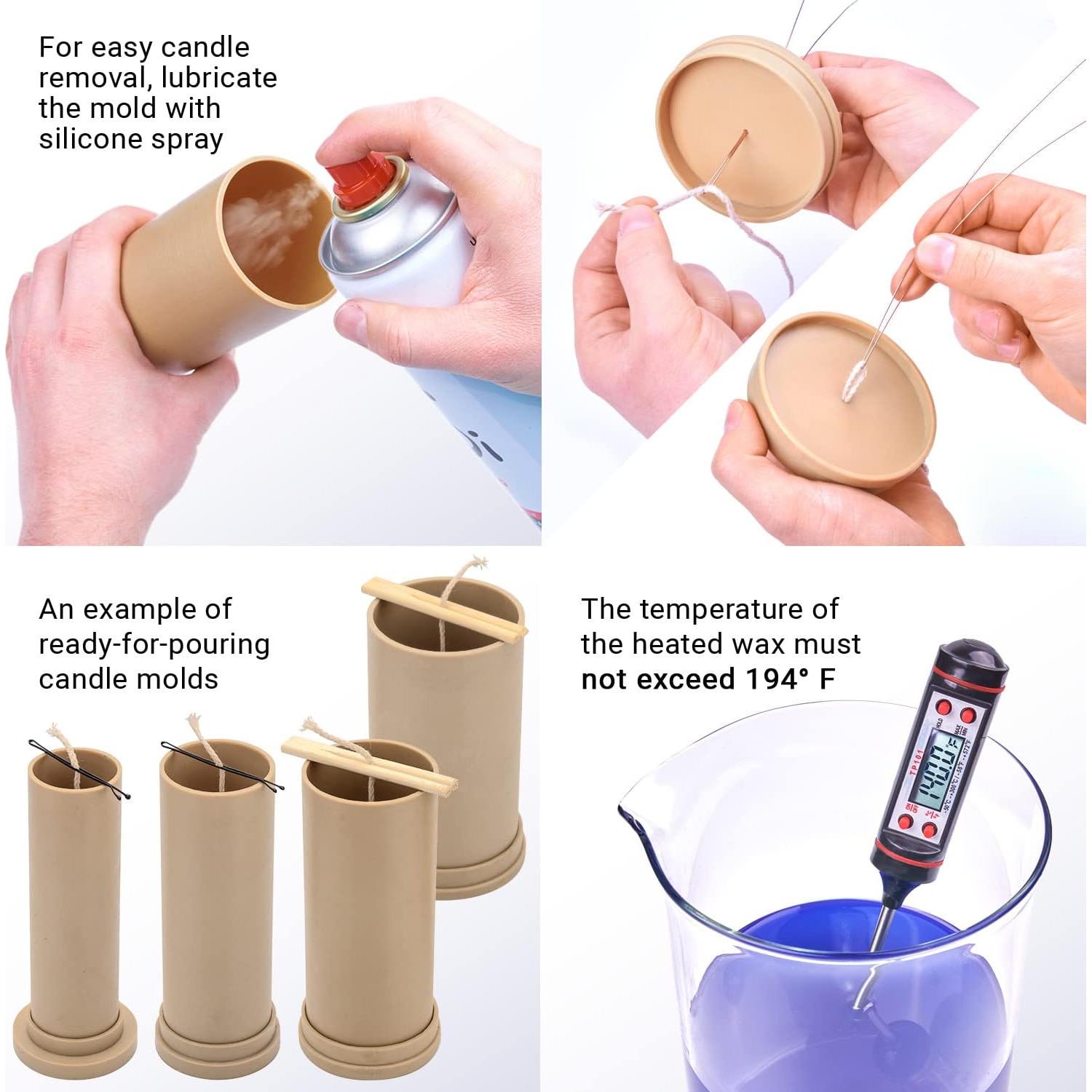 Juego de Moldes para Hacer Velas Cilíndricas Tienda de Velas