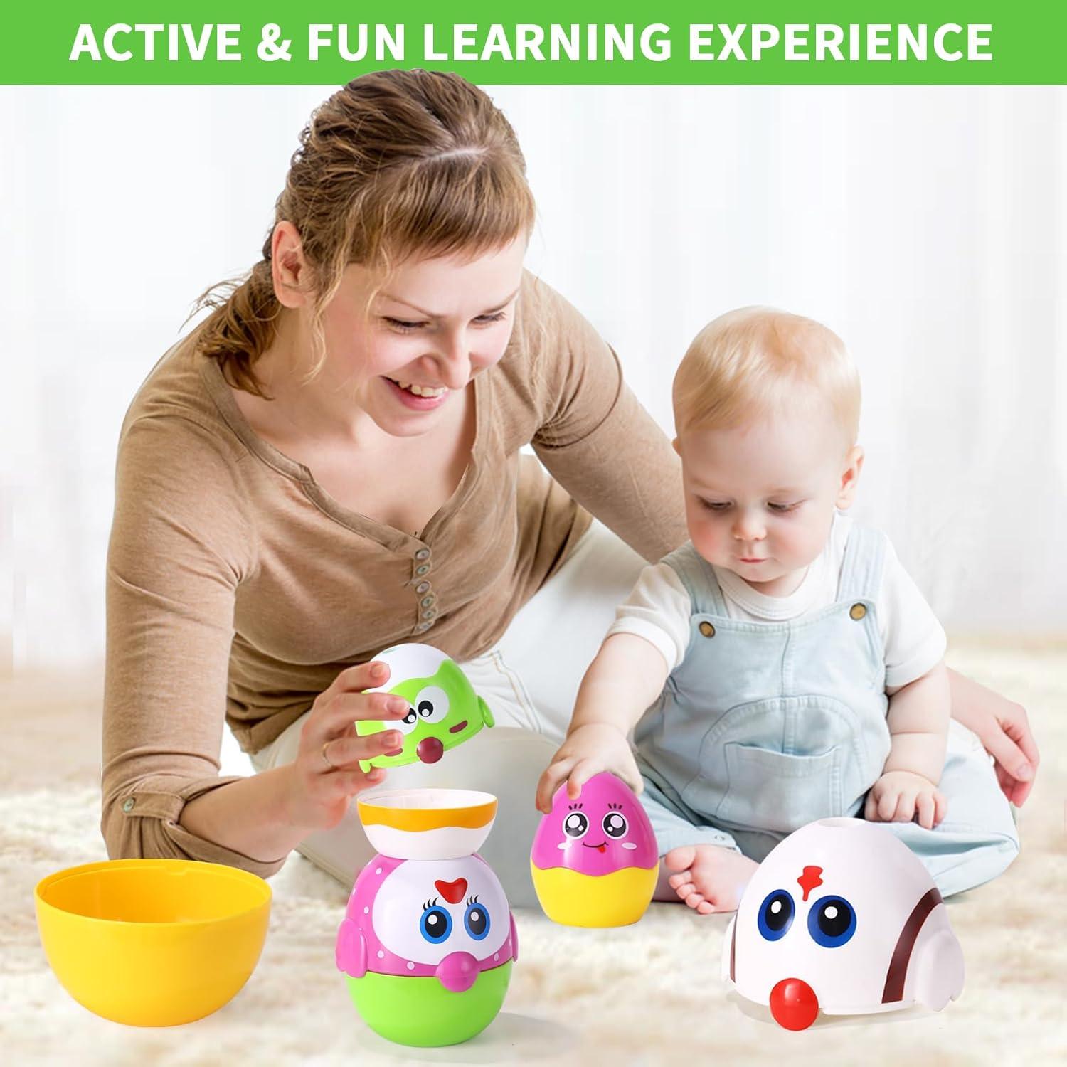 Juguetes de Huevos de Pascua MOONTOY 8 Piezas Apilables