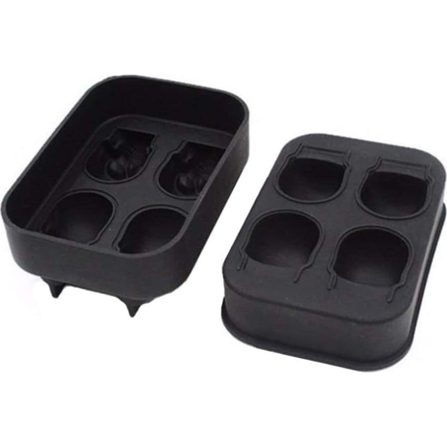 Molde de Hielo Calavera 3D CHIYAN - 2 Paquetes de Silicona