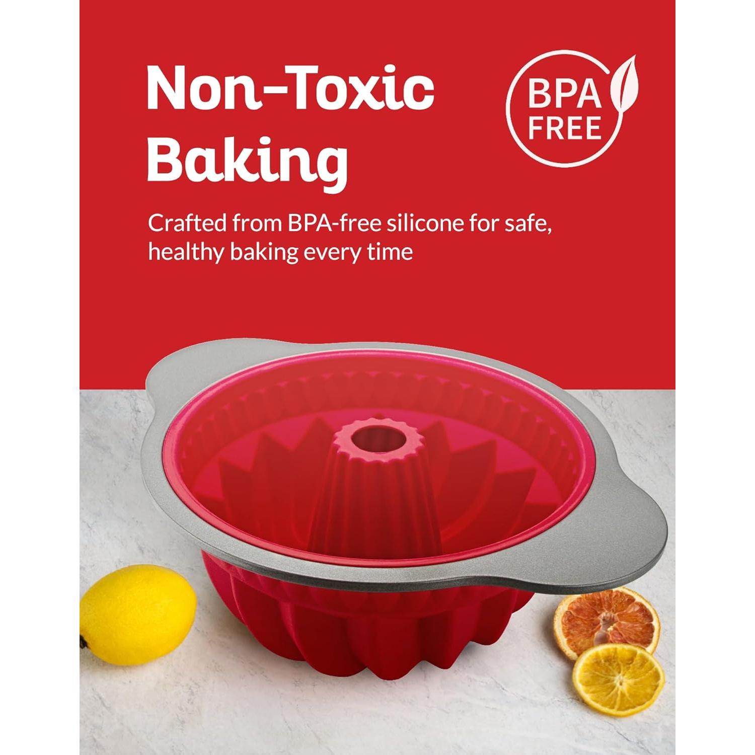 Molde para Pastel de Silicona Boxiki 9" Redondo Antiadhesivo