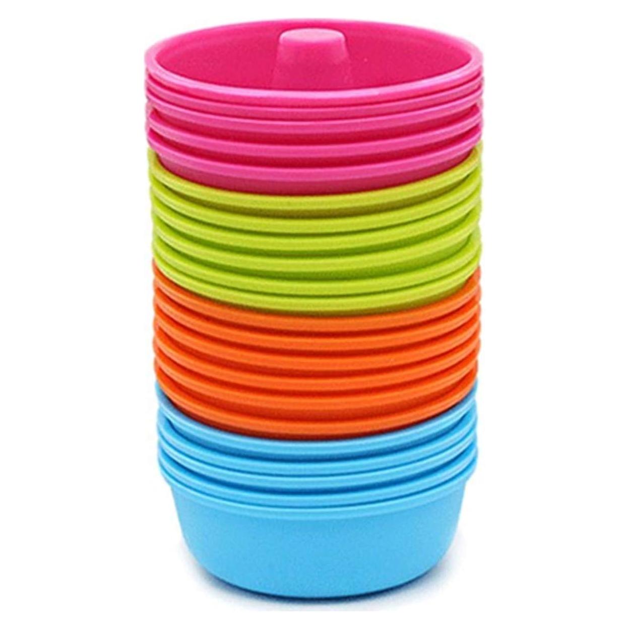 Moldes de Silicona Ulalaza 24PCS para Muffins y Cupcakes