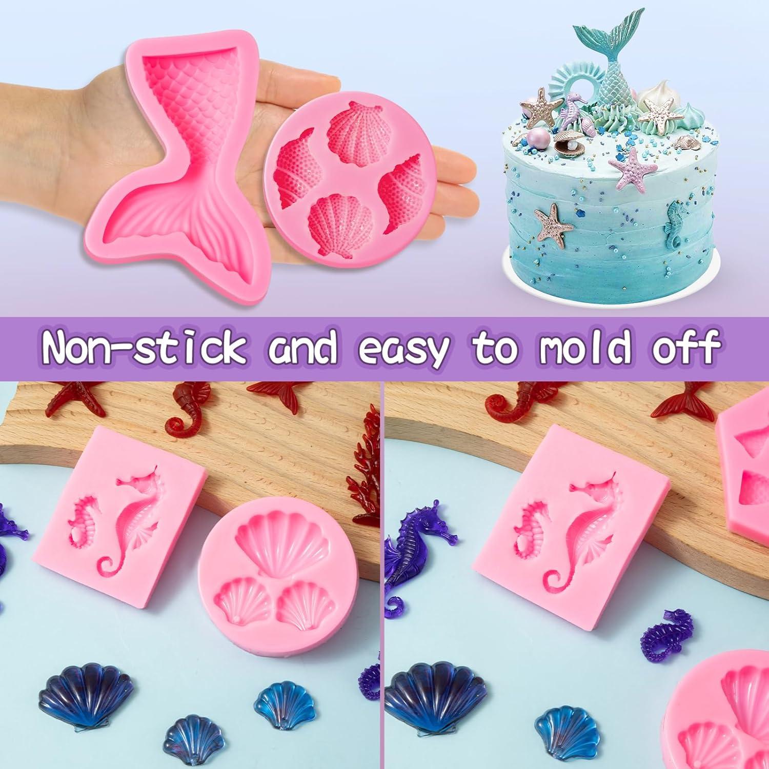 Molde de Silicona para Fondant Marino Elfkitwang - 6 Piezas