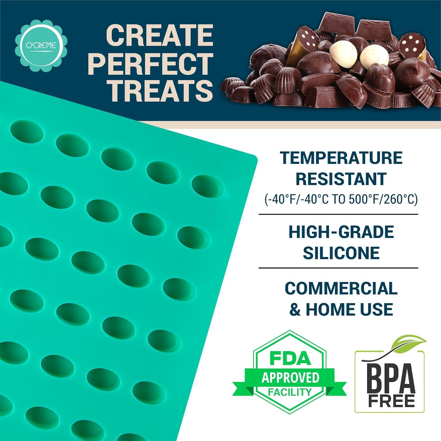 Molde de Silicona Ovalado O'Creme para Chocolates y Caramelos