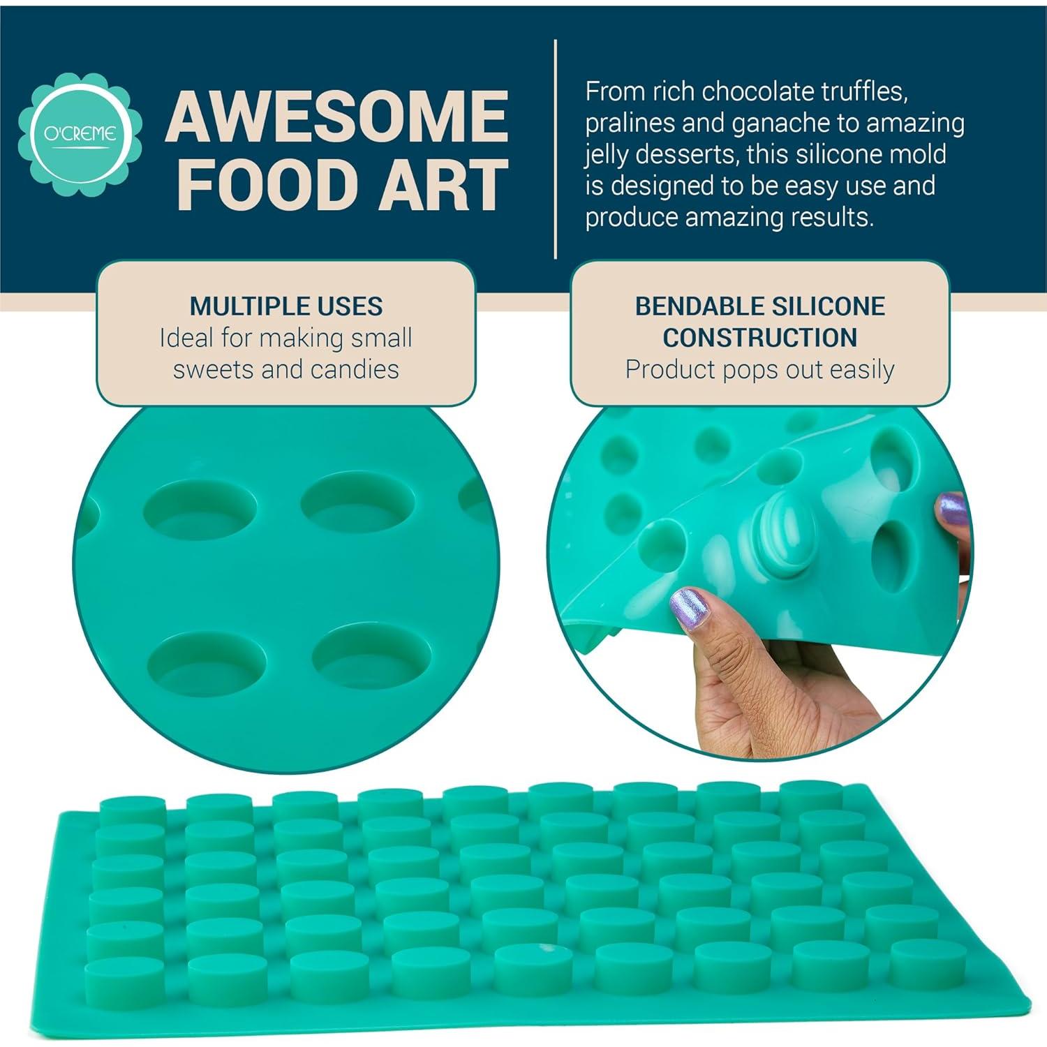 Molde de Silicona Ovalado O'Creme para Chocolates y Caramelos