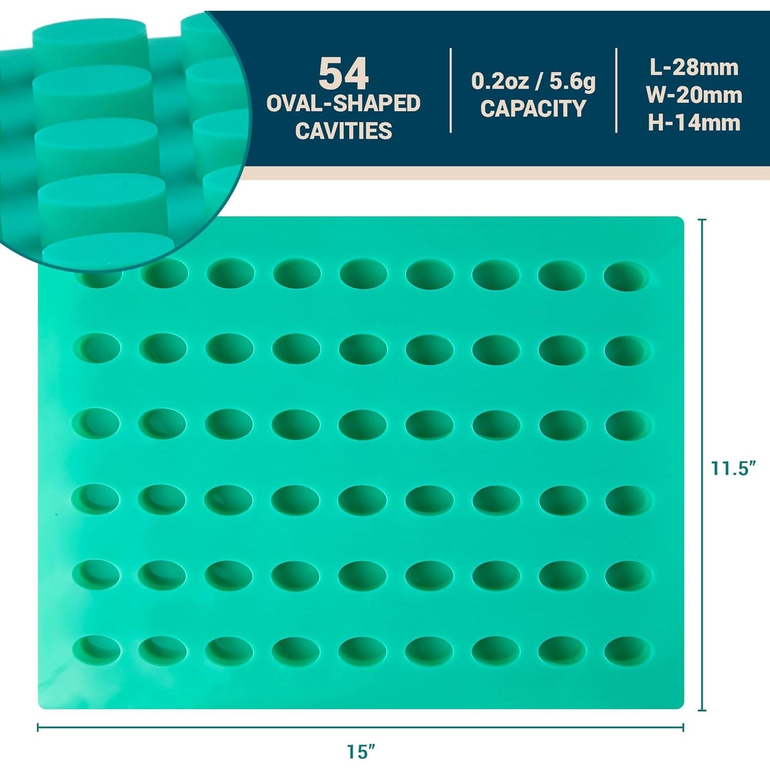 Molde de Silicona Ovalado O'Creme para Chocolates y Caramelos