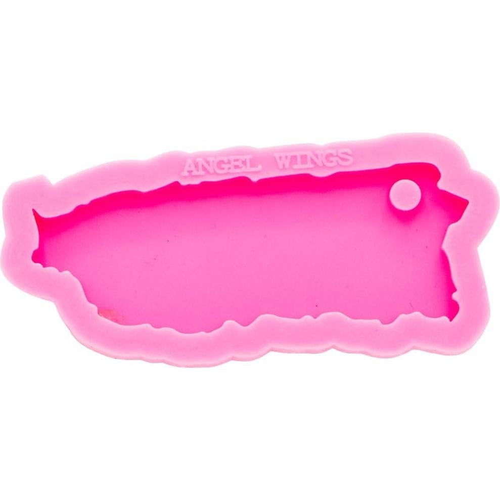 Molde de Silicona para Llaveros Alas de Ángel - Puerto Rico Rosa