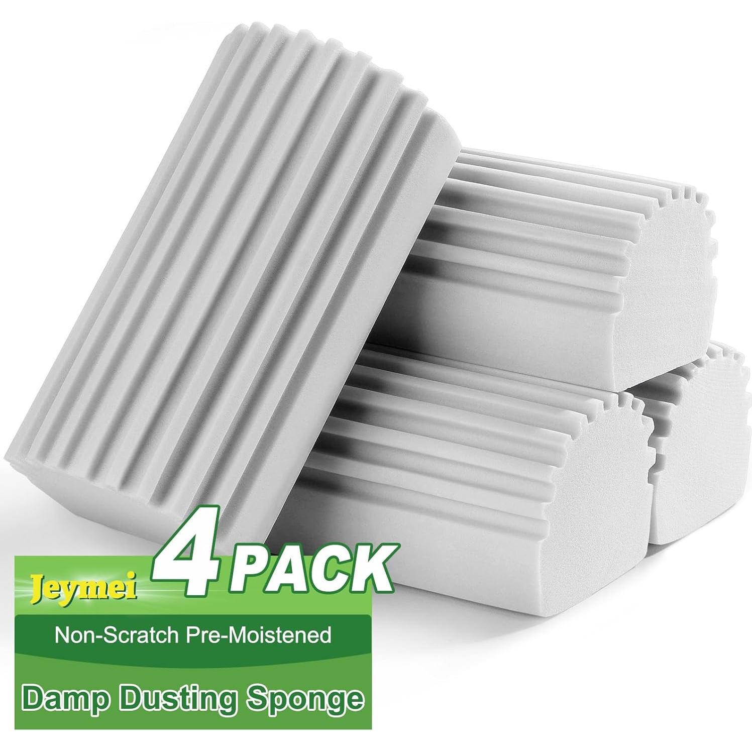 Esponja de limpieza húmeda Jeymei 4 piezas gris reutilizable