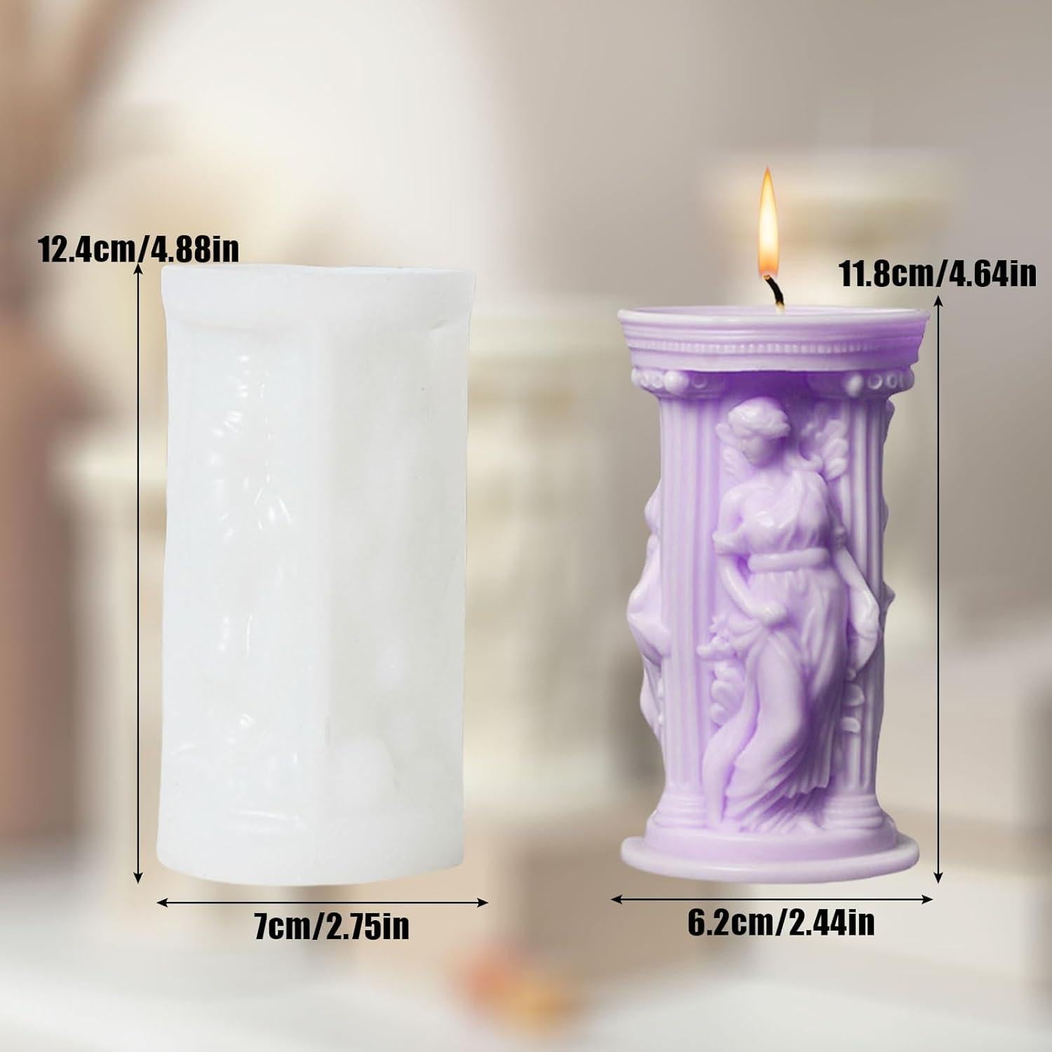 Molde de Silicona para Velas 3D Diosa Atenea - Symphonyw