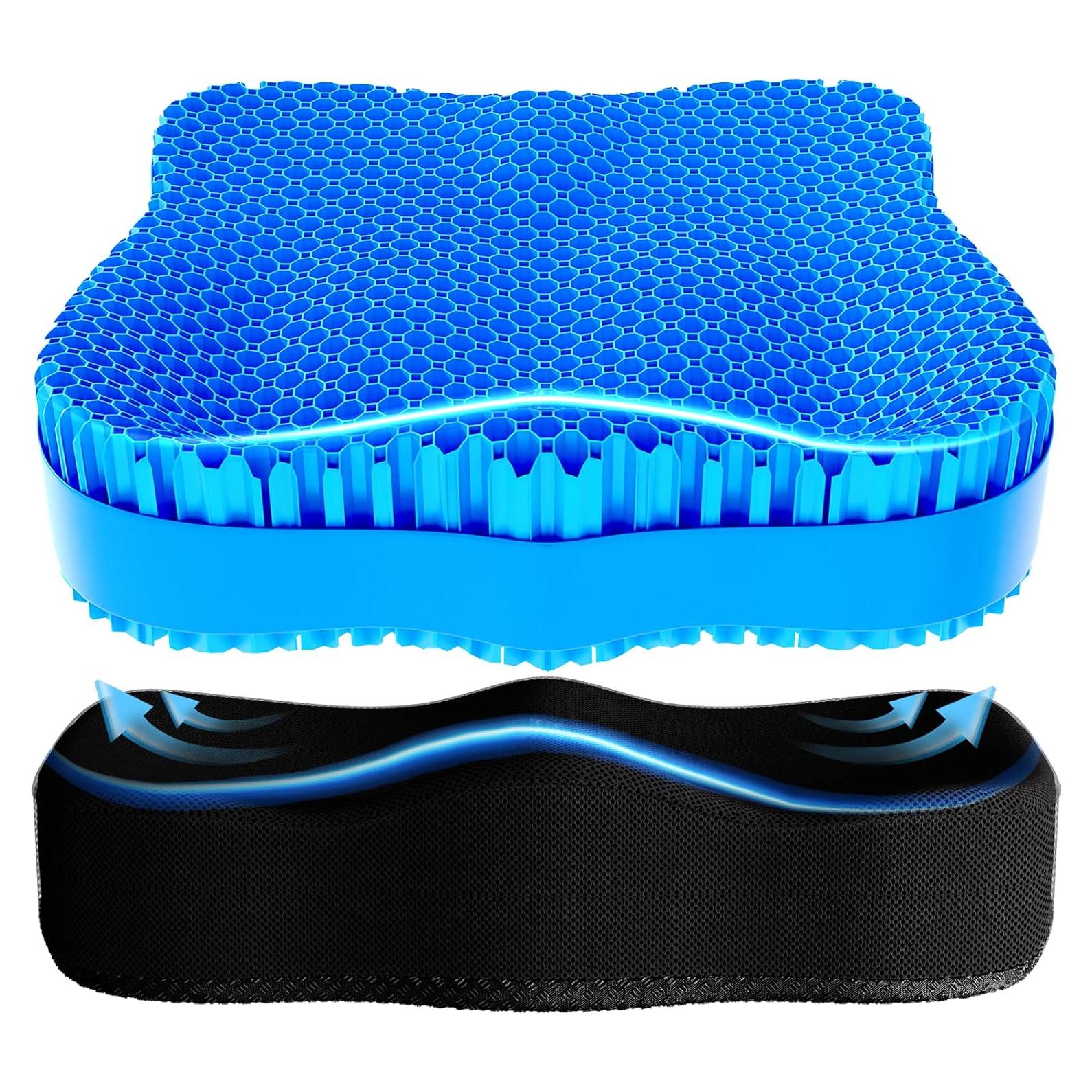 Cojín de Gel Ergonómico Tsmertor 50x42cm 9cm Grosor Azul