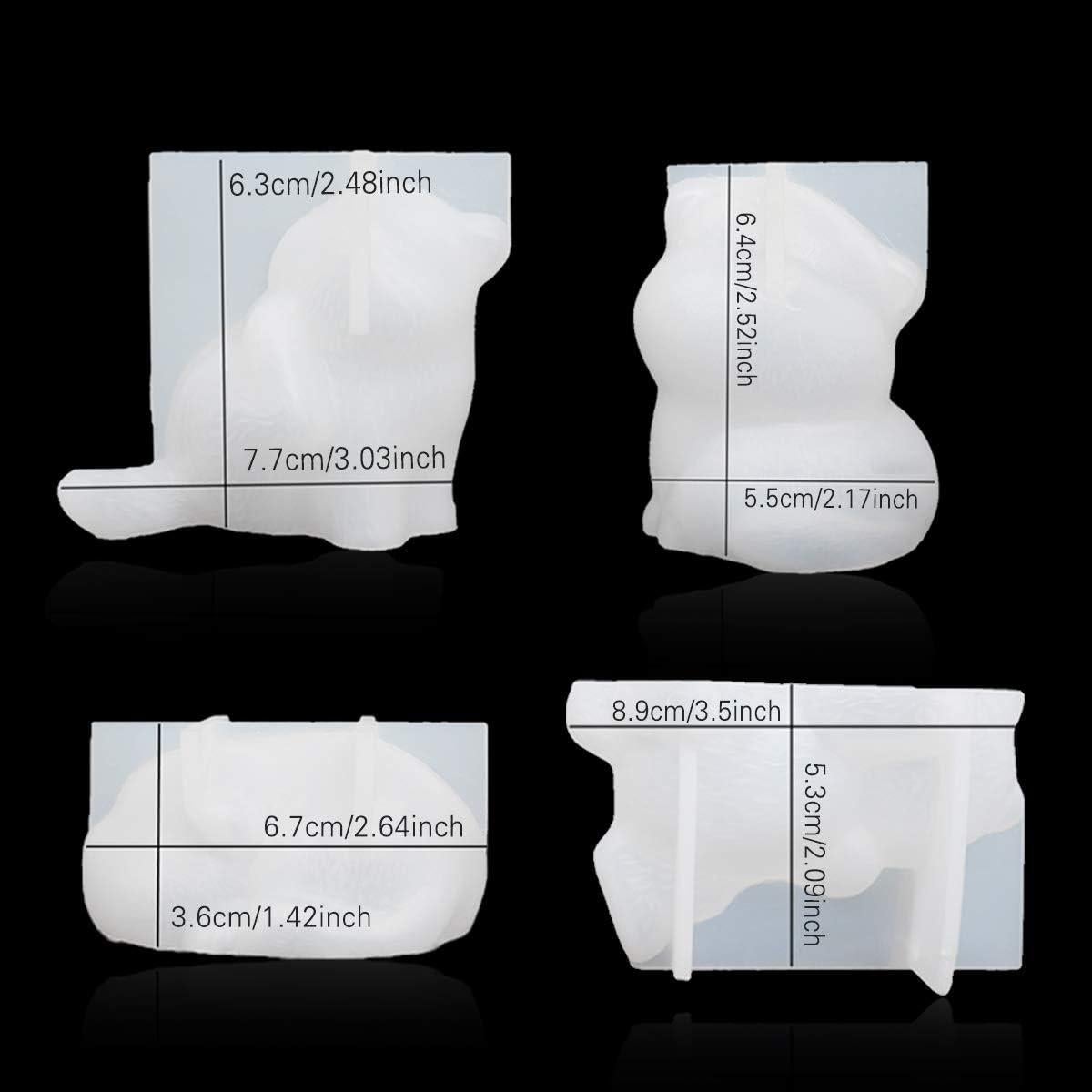 Molde de Silicona para Gato iSuperb - 4 Piezas DIY