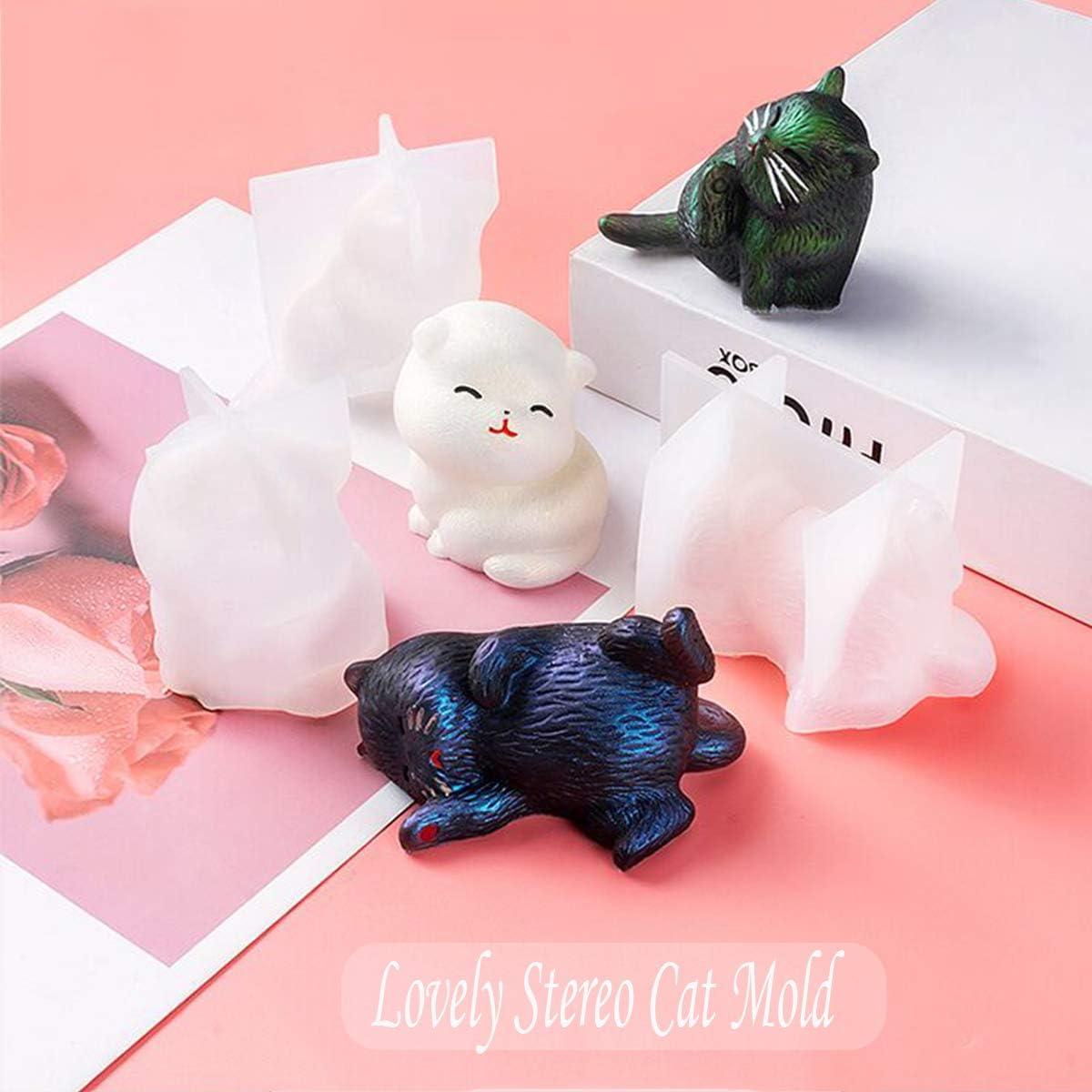 Molde de Silicona para Gato iSuperb - 4 Piezas DIY